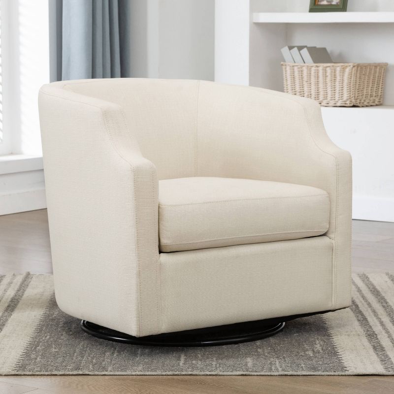 Comfort Pointe Infinity Swivel Glider Barrel Accent Chair, 3 of 9