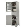 Sapphtopaz 63.8" Tall Bathroom Cabinet with Drawer & Door,Freestanding Storage Cabinet with Adjustable Shelf,Pantry Cabinet for Bathroom,Kitchen - 4 of 4