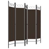vidaXL 5-Panel Room Divider Brown 78.7 inches x70.9 inches - 3 of 4