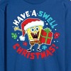 Men's - SpongeBob SquarePants - Have A Swell Christmas Long Sleeve Graphic T-Shirt - 2 of 4