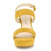Allegra K Women's Slingback Platform Chunky High Heel Adjustable Buckle Strap Sandals - 2 of 4