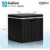 VINGLI 10 Gallon Outdoor Deck Box, Outdoor Patio Deck Box with Built-in Handles, All-Weather Square Storage Container for Garden, Poolside & Balcony - 4 of 4