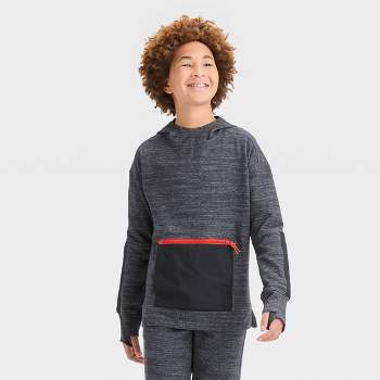 Boys' Tech Fleece Hooded Sweatshirt - All In Motion™ Heathered Black M :  Target