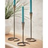 TAG Loop Grey Metal Taper Candle Holder Large 5.5L x 5.0W x 15.0H inches - 2 of 2