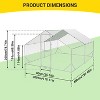 Large Metal Chicken Coop  Pen , Waterproof Tarp Cover, Outdoor Poultry Enclosure for Chickens, Ducks, Rabbits - 2 of 4