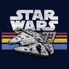 Mens Star Wars Millennium Falcon 77' Vintage Stripes Lightweight Hoodie - 2 of 4