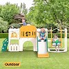 10 in 1 Toddler Slide, Age 1-3 with Swing, Basketball Hoop and Telescope, Kid Slide for Toddlers, Indoor Outdoor Toddler Playset Toddler Playground - 2 of 4