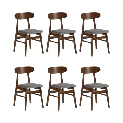 New Classic Furniture, Morocco Dark Gray Solid Wood Dining Chair (Set of 6)