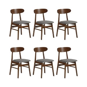 New Classic Furniture, Morocco Dark Gray Solid Wood Dining Chair (Set of 6) - 1 of 4
