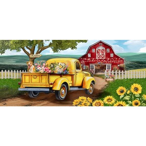 Briarwood Lane Summer Flower Farm Mini Mat 22x10 Indoor Outdoor For Summer Doormat - 1 of 2