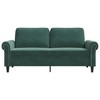vidaXL 2-Seater Sofa Dark Green 55.1 in. Velvet - 4 of 4