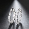 Hoop Earrings for Women Princess Cubic Zirconia Gold Plated Ginger Lyne Collection - 2 of 4