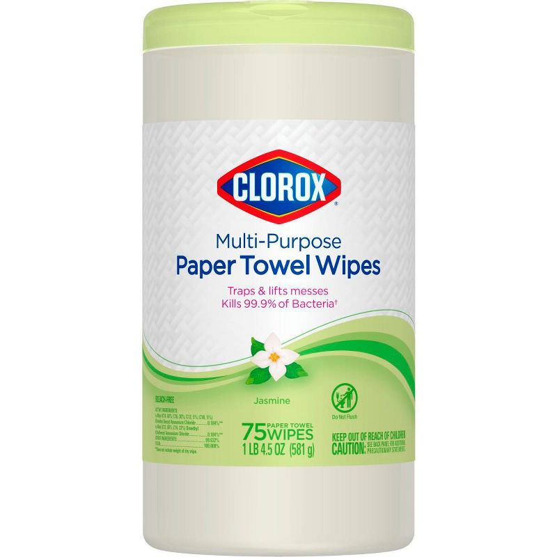 Clorox Jasmine Paper Towel Wipes - 75ct, 3 of 12
