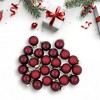 Northlight 24ct Burgundy Red Dual Finish Glass Christmas Ball Ornaments 1" (25mm) - 2 of 4
