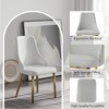 Modern PU Sponge-Filled Dining Chair, Solid Wood & Metal Legs, Set of 2, Perfect for Restaurants & Living Rooms, Gray - 4 of 4
