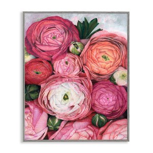 Stupell Industries Romantic Red Peonies Budding Black Framed Giclee Art - 1 of 4