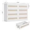 Zstar 8 Drawer Double Dresser for Bedroom, Living Room, Entryway, Hallway - 2 of 4