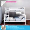Max & Lily Bunk Bed Twin over Full Size, Solid Wood Bunk Beds with Ladder for Kids - 2 of 4