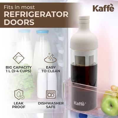 White Glass Cold Brew Coffee Maker with Silicone Top, 1L