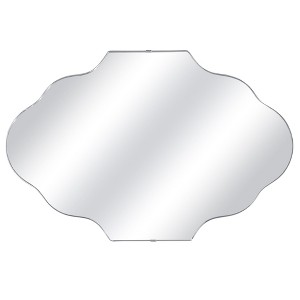 Beautyolove 18 in. W x 24 in. H Scalloped Silver Decorative Wall Mirror - 1 of 4