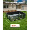 VEVOR Canvas Fish Pond, 470 Gal Above Ground Fish Pond, PVC Koi Tank with Clear Viewing Panel, Rectangular Tank with Stainless Steel Frame,(Black) - 3 of 4