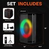 Pyle 8" Wireless Bluetooth Party Speaker with TWS, Tripod Stand, LED Ring Lights, Mic Input, FM Radio, USB/SD – Rechargeable – PPHP868STBG - 2 of 4