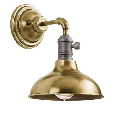 Vintage Olde Bronze Mini Pendant with Black Cone Shade