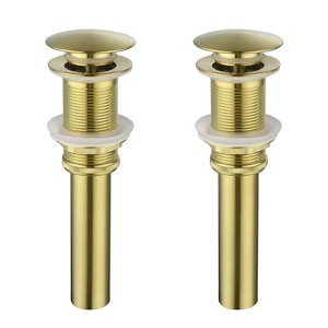 Chery Life 2 Pcs Bathroom Sink Drain without Overflow, Vessel Sink Lavatory Vanity Pop Up Drain Stopper, 304 Stainless Steel - 1 of 4