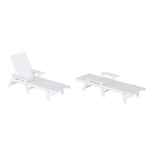 WestinTrends Adirondack Outdoor Chaise Lounge for Patio Garden Poolside (Set of 2) - 1 of 4