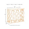 Majaci Console Gold Finish - Signature Design by Ashley: Modern Mirrored Entryway Table with Metal Frame - 4 of 4