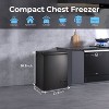 Kismile 3.5 Cu.Ft Deep Freezer with Two Baskets, Energy Saving and Low Noise,7 temperature settings (Black) - 2 of 4