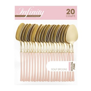 Infinity Modern Design Disposable Plastic Flatware Set – 40-Piece Elegant Cutlery for Parties and Events - 1 of 3