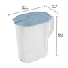 Sterilite 1 Gallon Plastic Hinged Pitcher w/ Comfort Grip Handle, Blue, 12 Pack - 2 of 4