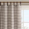 Gracie Mills Brianna Rustic Plaid Faux Leather Tab Top Curtain Panel - 3 of 4