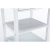 Hennington Kitchen Cart with Stainless Steel Top White - Boraam: Modern Design, Pine Frame, 2 Shelves, 1 Drawer - 4 of 4