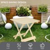 ALEXOUN Solid Cypress Wood Folding Table - 19.75 Inch Portable Outdoor Side Table,for Patio, Balcony, Camping - Foldable Accent Table - 4 of 4