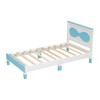 NicBex Wood Twin/Full/Queen Platform Bed Frame with Bow-Shaped Headboard for Kids/Boys/Girls,6.5" Under Bed Storage,No Box Spring Needed,Easy Assembly - 4 of 4