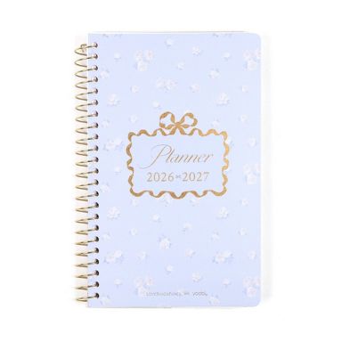 LoveShackFancy x Target - Yoobi Everblooming Rosettes Ditsy Monthly and Weekly Student Planner 5"x 8" Breezy Blue