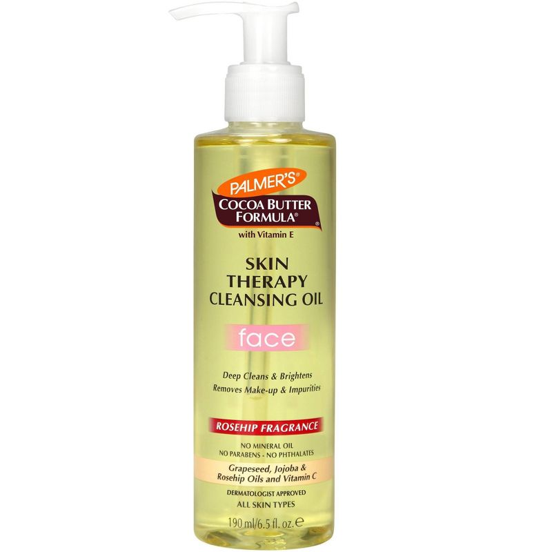 Palmers Skin Therapy Cleansing Face Oil - Cocoa butter &#38; Rose - 6.5 fl oz, 1 of 5