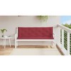 vidaXL Garden Bench Cushion Wine Red 59.1"x(19.7"+19.7")x2.8" Oxford Fabric - 3 of 4