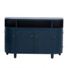 CAVINAS Modern 4-Doors Curved Sideboard Cabinet with Open Shelves,Wooden Buffet Cabinet with Storage for Kitchen,Dining Room - 3 of 4