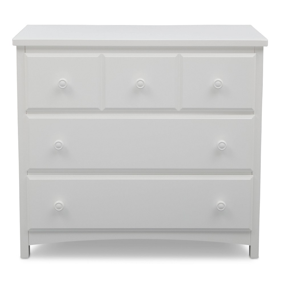 Delta Children 3 Drawer Dresser with Interlocking Drawers W741430 - Bianca White -  89979413