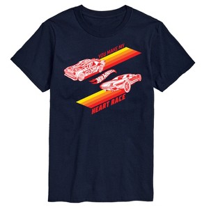 Men's - Hot Wheels - Valentine's You Make My Heart Race Short Sleeve Graphic T-Shirt - 1 of 4