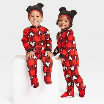 Toddler Disney 100 Mickey Mouse Matching Family Union Suit - Red