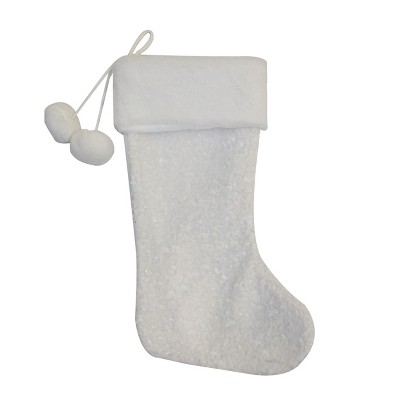 Season's Designs 20In Gold Tree Stocking W Fur Border