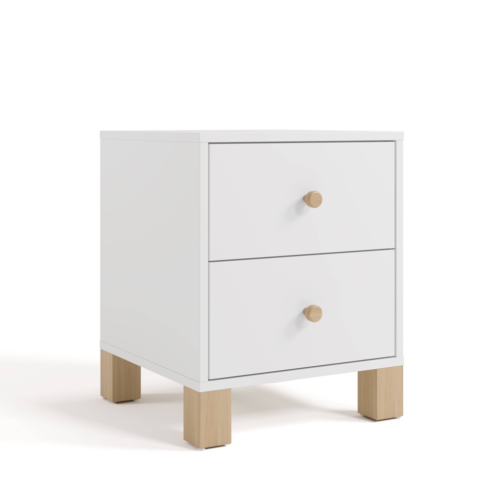 Photos - Storage Сabinet Storkcraft California Nightstand - White/Driftwood