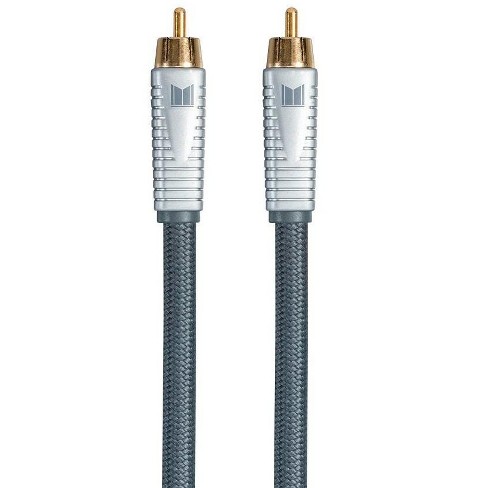 Basics RCA Digital Audio Coaxial Cable for Stereo Speaker or  Subwoofer with Gold-Plated Plugs, 4 Foot, Black