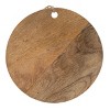 Round Small White Wood, Resin & Jute Cutting Board - Foreside Home & Garden - 2 of 4