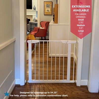 White Adjustable Pressure Mounted Baby and Pet Gate