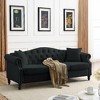 CAVINAS Upholstered Sofa Tufted Couch with Rolled Arms and Nailhead, Chesterfield Sofa, Loveseat Sofa with Pillows, Velvet Sofa for Living Room - 3 of 4